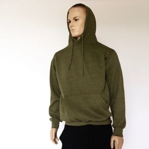 Olive Green Men's Heavy Blend Fleece Hooded Swea…